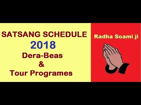 rssb satsang schedule 2018